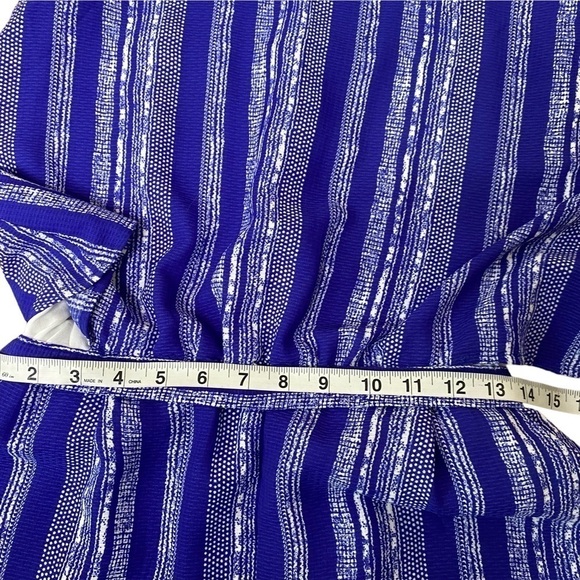 LULU'S See You Smile Blue Striped Romper - Picture 15 of 16